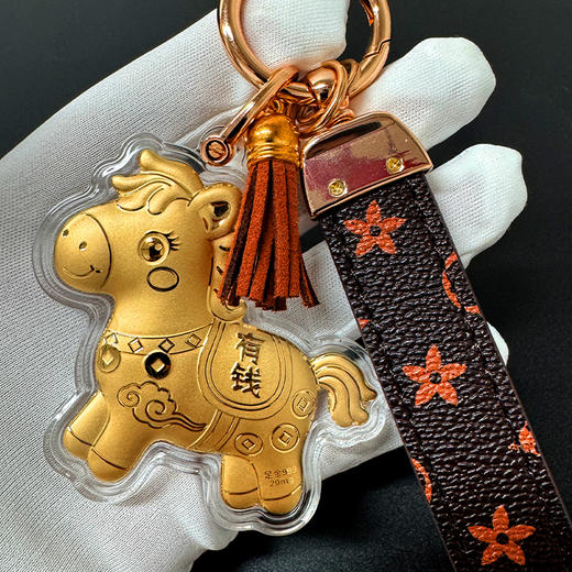 马上有钱含金挂饰 包包挂饰 马上刻有“有钱” 商品图0