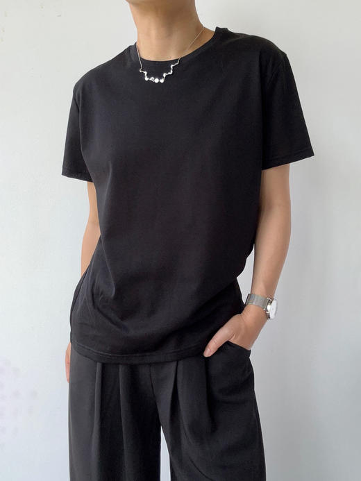 THEHOYAN｜TH2505  05 SHAN T-shirt  SHAN匹马棉正肩短袖 [  黑 ] 商品图0