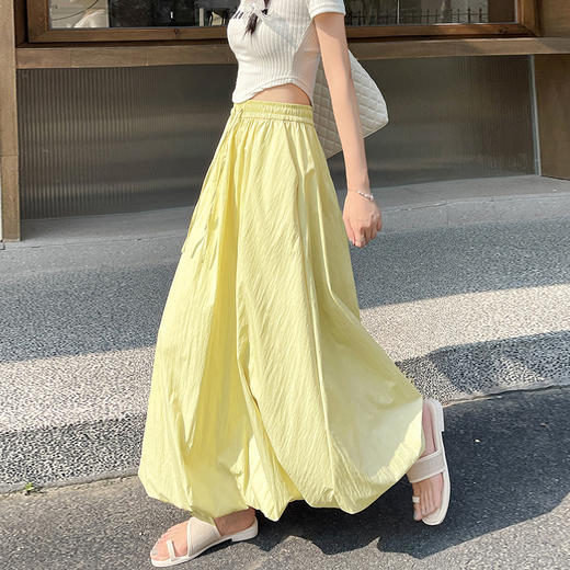 春夏日系甜美蓬蓬花苞裙 高腰显瘦设计感工装百搭A字灯笼裙 商品图2