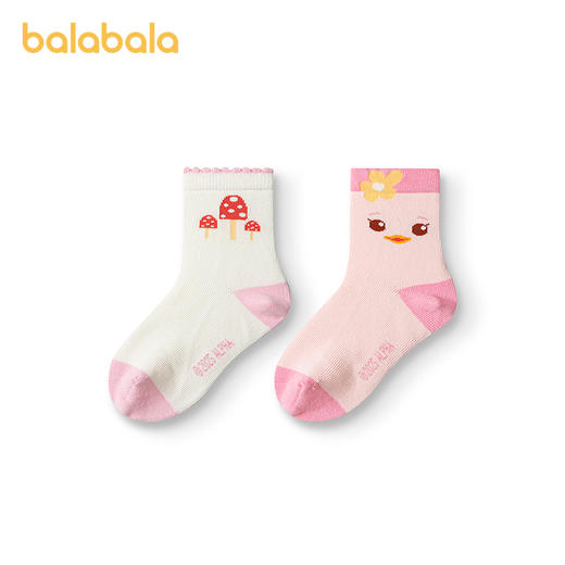 【萌鸡小队IP】巴拉巴拉女童袜子秋季新品儿童短袜两双装 商品图4