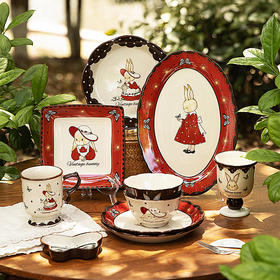 摩登主妇赫拉兔碗碟餐具家用2025新款餐盘子鱼盘乔迁新婚结婚礼物