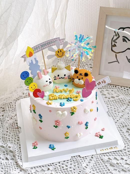小动物过生日（底色可改，动物可改 请备注一下哦） 商品图1