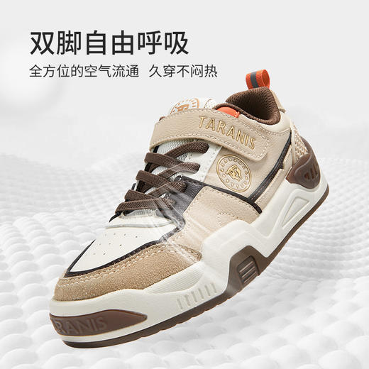 泰兰尼斯kids板鞋秋季新品男孩休闲复古板鞋轻便透气防滑校园鞋子  T02D5C6715 商品图4