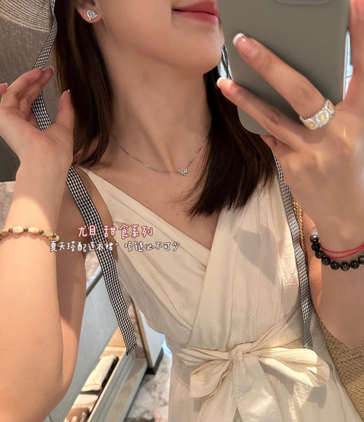 纯元YVMI*N尤目甜食系列欧泊纯银锁骨项链耳钉070306 商品图13