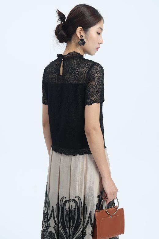 伯妮斯茵 | 复古优雅 定位提花大摆半裙 透视雪纺面料 显瘦遮肉 气质宴会款  SZ2B01-如梦令 商品图2