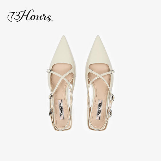 【2F】73Hours女鞋Susie2025秋季新品尖头细跟纯色时装凉鞋 商品图2