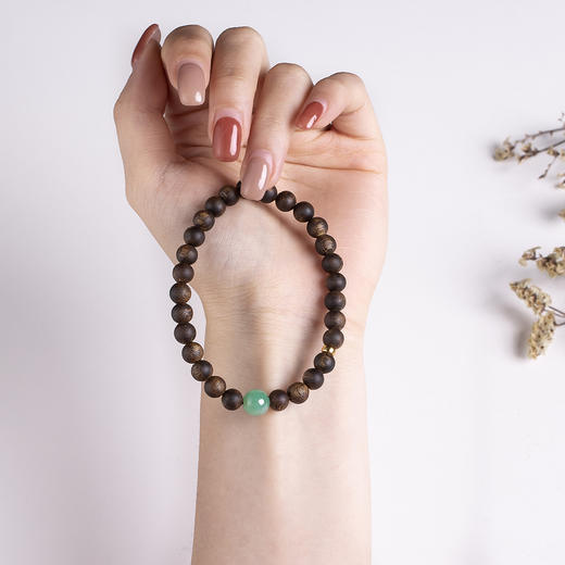 xy0414沉香+翡翠简约手串 商品图6