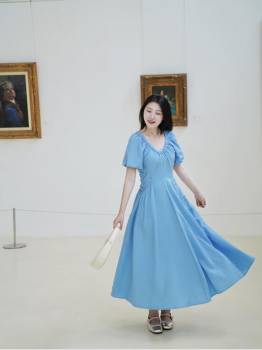 周也同款❗️ 夏日清新感被这件连衣裙狠狠拿捏【明星同款南法假日心型领收腰显瘦气质连衣裙ACTT5719】美呆了💕 商品图4