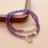 【紫月星河·紫水晶珍珠双圈手串】敦煌小众设计感天然紫水晶淡水珍珠双圈水晶手链 商品缩略图3