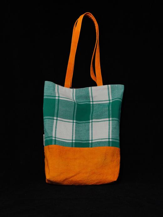 回声Echos/格纹撞色单肩包【可双面背】 商品图0