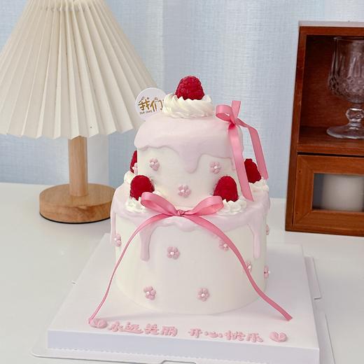 ins小双层蝴蝶结丝带蛋糕-低糖处理无添加 商品图2