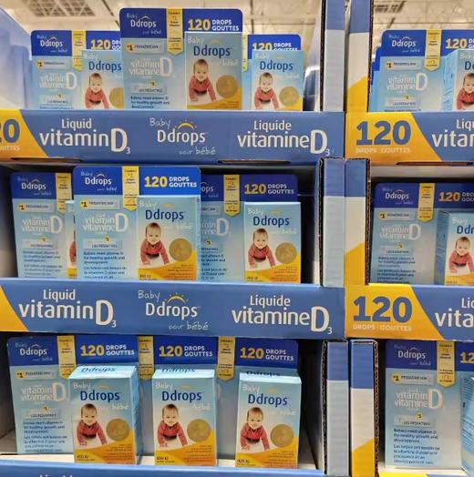 Ddrops婴儿维生素D3滴剂 400IU 120滴/瓶（包邮）     温哥华直邮 商品图2
