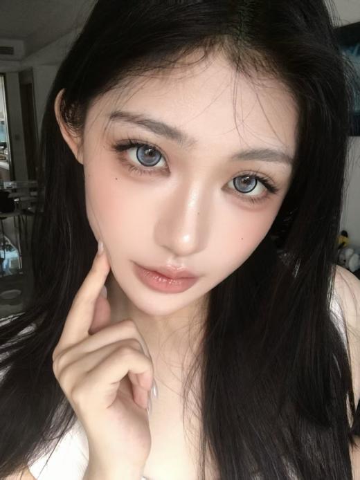 【半年抛大直径】OCEAN GIRL- 甜心喵喵蓝-14.5mm【半年抛0-800度 无525/575 】 商品图4