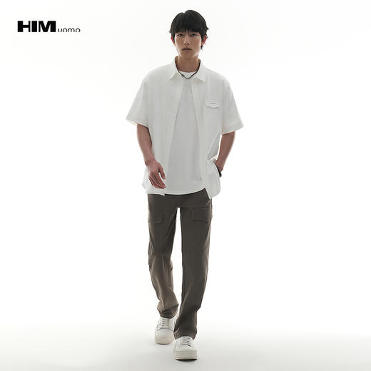 HIM漢崇  潮流简约多袋设计工装裤舒适百搭宽松休闲裤男 2026春季 商品图1