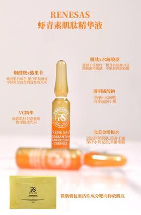 【多妈团购 RENESAS虾青素肌肽精华液套盒共122支】糖化氧化双杀!1支=10瓶普通精华，保湿、祛黄、抗糖，毛孔粗大，细纹频生，垮脸直接闭眼入-金克丝