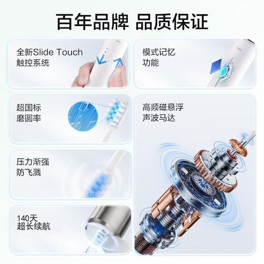 松下（Panasonic）电动牙刷成人情侣款5种模式去渍护龈双效滑动解锁科技牙医推荐生日礼物送女友送男友DC31_qb 商品图5
