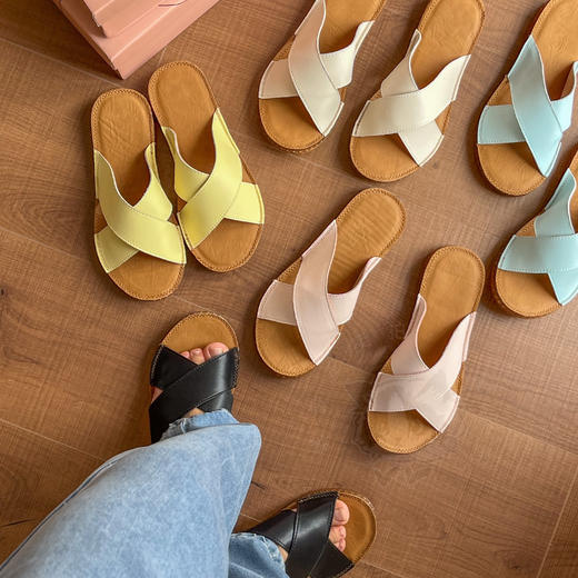 【59.9元购】马卡龙色系凉鞋丨工厂清货！巨软！暴走不累脚！温柔出街~ 商品图0