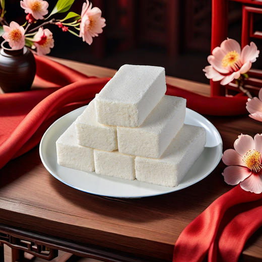 【23.9到手80包❗传统手工茯苓糕】甄选品质原料制作，糯米+大米+茯苓粉，不含色素/防腐剂，美味健康无负担，清甜而不腻，软糯又香甜，中式传统糕点早餐代餐下午茶休闲小吃茶点八珍糕L 商品图0