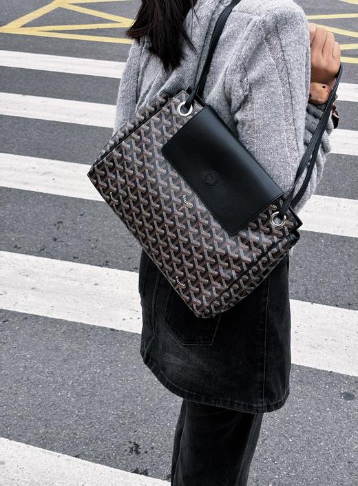 狗牙 戈雅 Rouette 购物袋，4色：黑，棕、灰、绿四色（XS） 商品图8