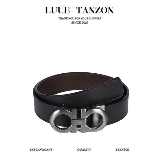 菲拉格慕专柜同步扣头金/银可选新款纯钢扣男款皮带【男士礼物专区】（GD） 商品图0