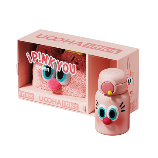 UOOHAlittles 悠哈毛里毛气小不点保温杯400ml UBW06 商品图2