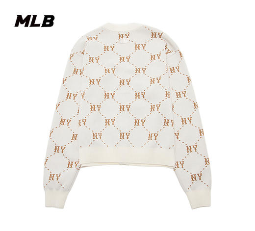 【M断码服】【微瑕，如无货做退款处理】MLB 男女同款宽松休闲钻石老花24新款开衫毛衣3FKCM0241 商品图1