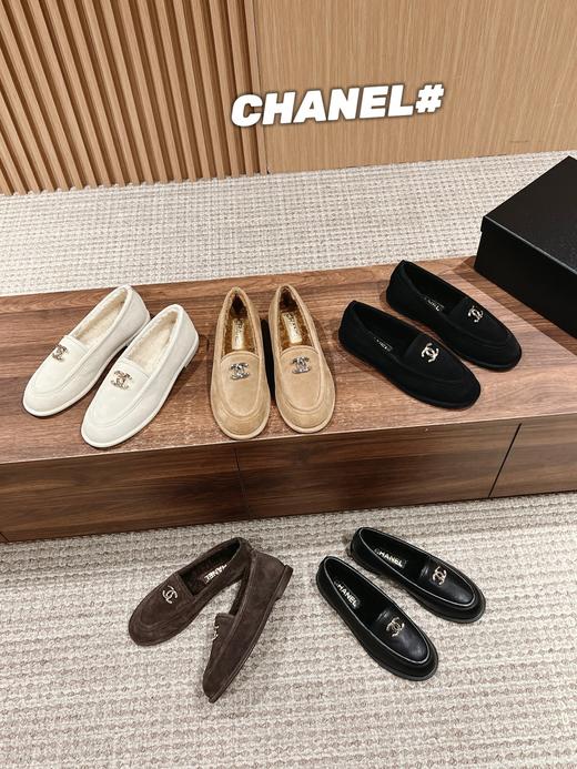 香奈儿 24k Teddy 美拉德麂皮乐福豆豆鞋 超级可爱 皮毛一体保暖性很好呢（DBG） 商品图0