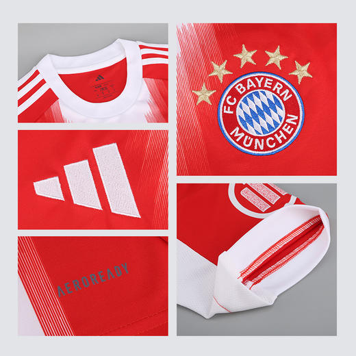 小李子阿迪达斯25/26赛季拜仁主场球迷版短袖比赛球衣成人JJ2137 商品图3