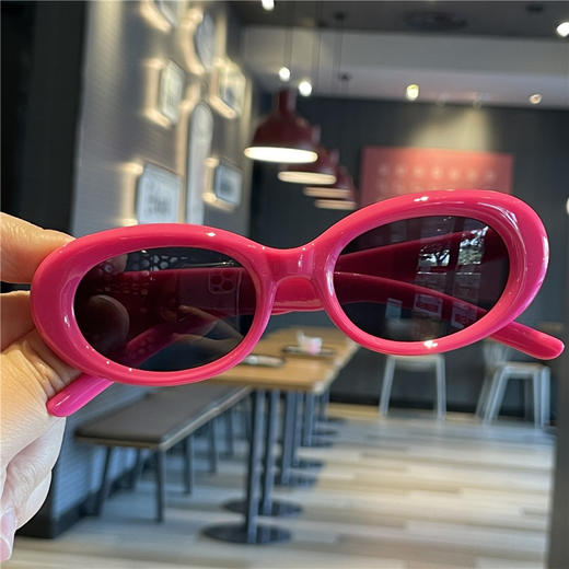 时尚简约椭圆小框儿童太阳镜 宝宝墨镜 亲子款眼镜 防晒儿童墨镜 商品图9