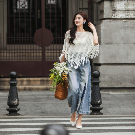 【林栖设计小店】【牛仔系列】九分牛仔裤复古休闲开衩个性2025秋季新款裤裙女1953071 商品图2