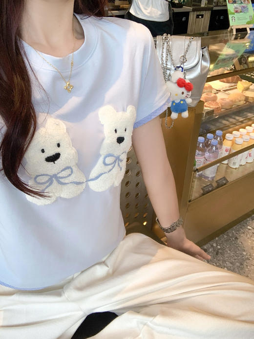 【129元任选2件】现货秒杀！针织贴布绣小狗短袖T恤 商品图8