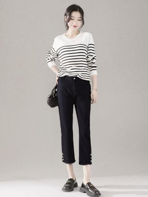 双十二福利！【诗铭洛可】7254高弹力一粒扣九分裤 商品图1