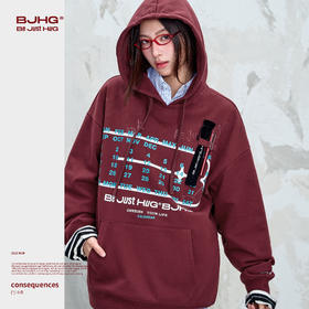 BJHG不计后果 美式休闲卫衣男款秋季撞色印花趣味DIY涂鸦情侣上衣