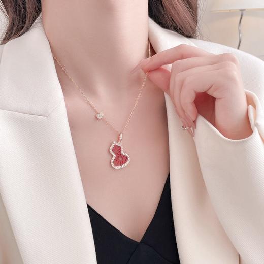 麒麟 红玛瑙蕾丝葫芦吊坠 项链 （XTY） 商品图2