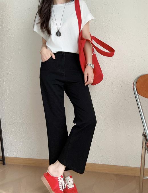 土耳其新款夏季薄款微喇牛仔裤柔软零压四面弹高腰显瘦牛仔裤 商品图8