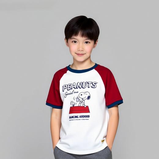 佐丹奴童装【史努比联名款】商场同款【sorona】弹力保型面料凉感短袖T恤03085266 商品图0