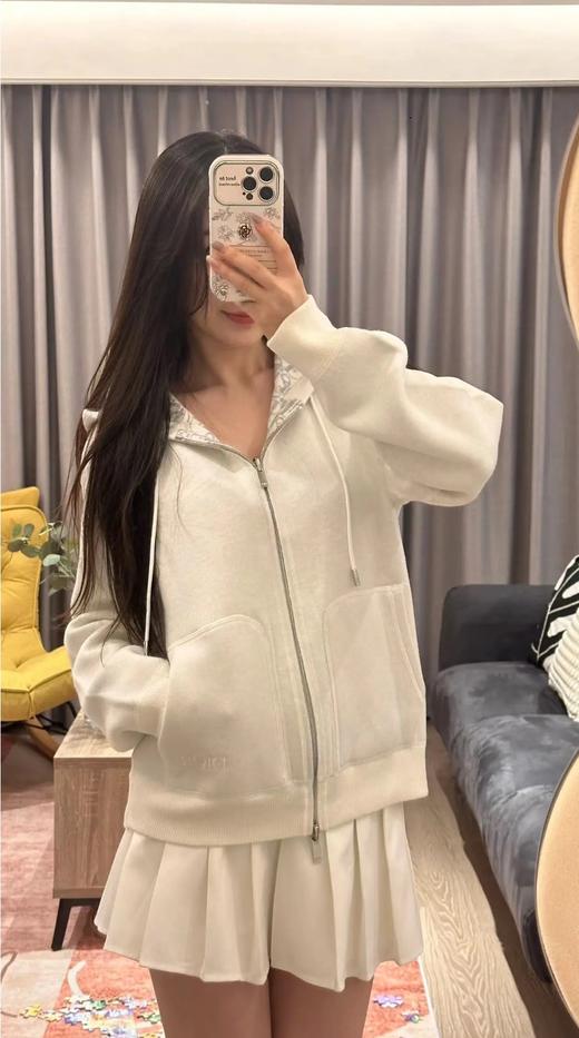 迪奥 提花连帽双面穿拉链开衫 老花控必收（SS） 商品图4