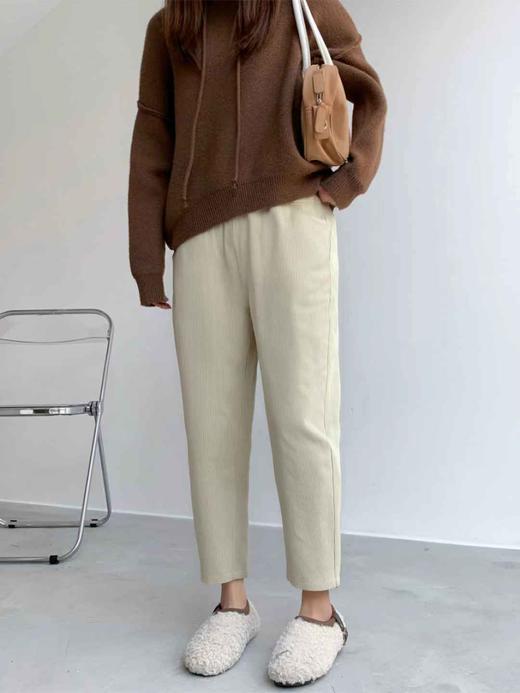 双十二福利！【诗铭洛可】W332条绒裤显瘦萝卜裤 商品图1