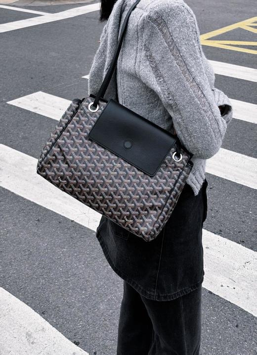 狗牙 戈雅 Rouette 购物袋，4色：黑，棕、灰、绿四色（XS） 商品图10