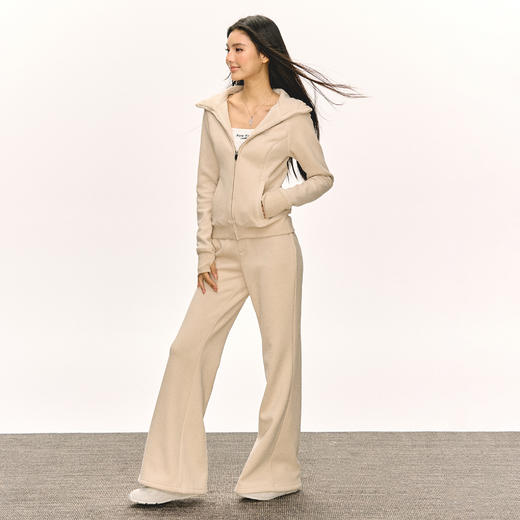 Ariseism 美式运动连帽拉链开衫卫衣长裤套装女秋新款修身两件套 商品图1