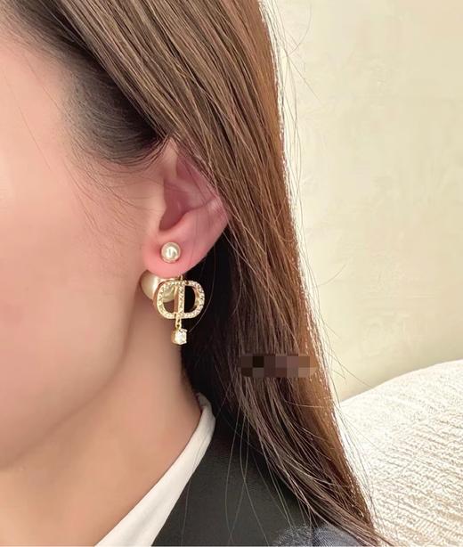 迪奥 满钻CD吊钻双珠耳钉（XTY） 商品图7