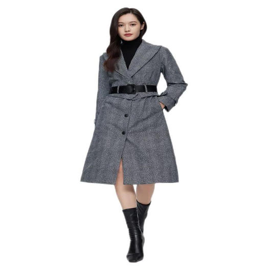 波司登 女及膝可拆卸羽绒风衣羽绒服 B20134786 商品图1