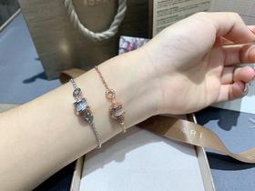 宝格丽 b.zero1 玫瑰金中间满钻小蛮腰手链 双色可选（XTY）