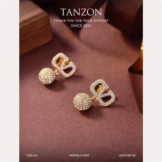 Valentino 华伦天奴 满钻耳环重磅新品火爆网络来了 简约大方  时尚百搭！（XTY） 商品图0