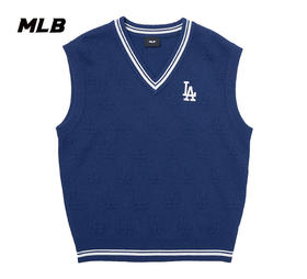 【S/M断码服】【微瑕，如无货做退款处理】MLB男女同款24秋冬新款小标暗纹老花针织马甲3AKPM0244