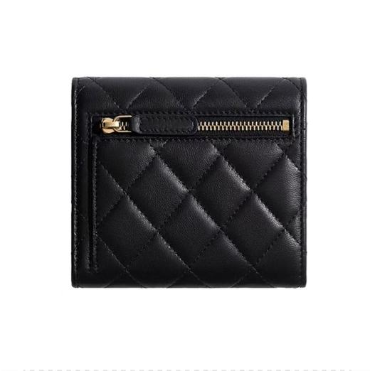 香奈儿 Classic Flap CF 经典小翻盖 羊皮 钱包 女款 黑色(LZ) 商品图2