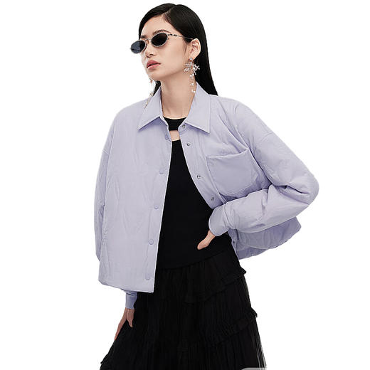 波司登 女衬衫领长袖外套羽绒服 B40133612 商品图1