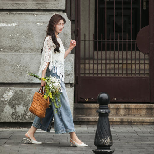 【林栖设计小店】【牛仔系列】九分牛仔裤复古休闲开衩个性2025秋季新款裤裙女1953071 商品图3