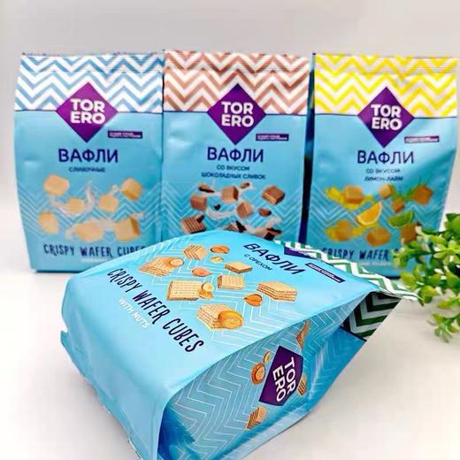 买一送一 （均价低至9.95/件）俄罗斯巧力莲牌奶油/巧克力/奶油巧克力/柠檬/榛仁迷你威化饼干125g 商品图0