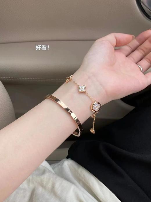 驴家新款天然贝母五手链！重工款！玫瑰金配天然珍珠母贝！（XTY） 商品图3